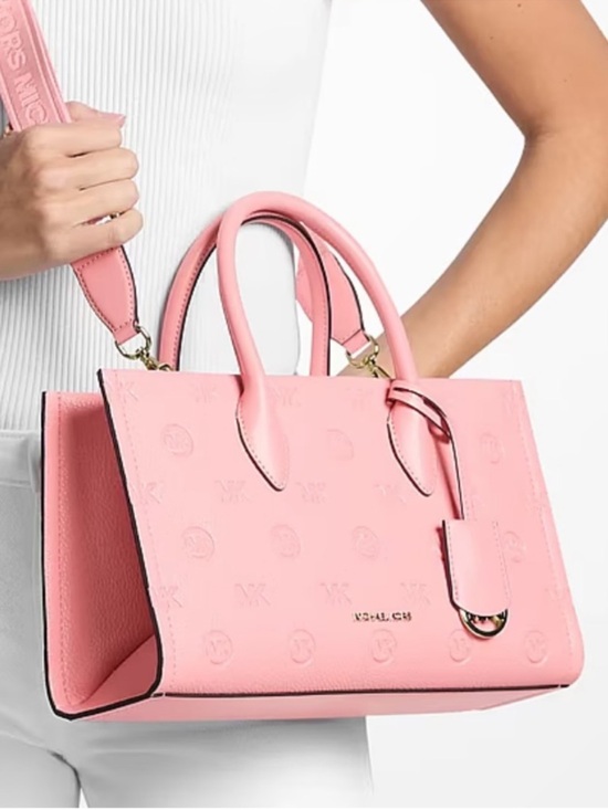 Michael Kors Handbags - Michael Kors Mirella Medium
Logo Debossed Satchel Crossbody